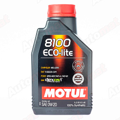 Моторное масло Motul 8100 ECO-lite 0W-20, 1л